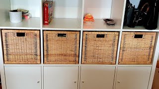 IKEA KALLAX INSERT DOOR BRANÄS BASKETS [upl. by Goulder]