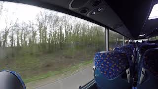 MEGABUS TO BIRMINGHAM FROM LONDON ON HIGHWAY VIEW FROM BUS WINDOW [upl. by Cooperman181]