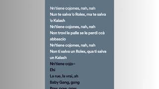 Calcolatrici  Sfera Ebbasta Geolier Simba la Rue Baby Gang TextLyrics [upl. by Mccreery]