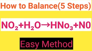 NO2H2OHNO3NO Balanced EquationNitrogen dioxideWaterNitric acidNitric oxide Balanced Equation [upl. by Adnerad]