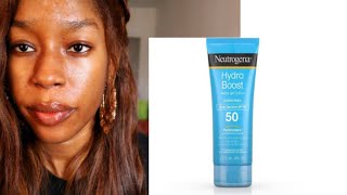 REVIEW ON THE NEUTROGENA HYDRO BOOST WATER GEL LOTION SPF 50 [upl. by Leveroni411]