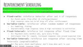 52  reinforcement schedules in operant conditioning  AP Psychology [upl. by Orianna]