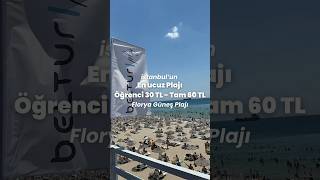 İstanbul’un En Ucuz Plajı 📍Florya Güneş Plajı 🏖️ plaj beach deniz yüzme [upl. by Temhem]