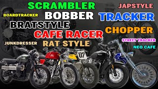 Apa sih Bedanya Scrambler Tracker Japstyle Bobber amp Cafe Racer  EnoSiklopedia [upl. by Verner853]