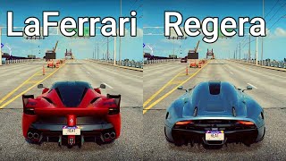 NFS Heat Ferrari LaFerrari vs Koenigsegg Regera  Drag Race [upl. by Melly]