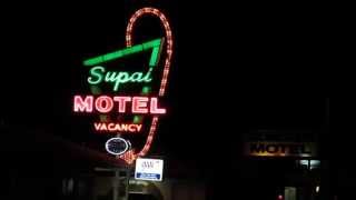 Route 66 Nostalgia Night Neon Supai Motel Seligman AZ June 2014 [upl. by Medrek]