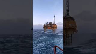 How Do Oil Rigs Stay Stable in Rough Ocean Waves ocean oil telugufacts shorts facts [upl. by Ayres]