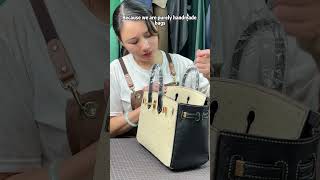 Autumn and winter simple model in 2 colors handmade bag in luxury leather how do you like it🥰🥰 [upl. by Nadbus]