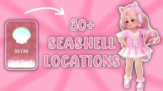 ALL SEASHELL LOCATIONS IN ROYALE HIGH Easy Guide Rh new years seashell quest roblox [upl. by Noivax]