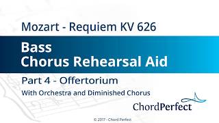 Mozarts Requiem Part 4  Offertorium  Bass Chorus Rehearsal Aid [upl. by Sorips680]