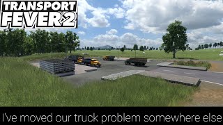 Building new truck routes and moving are congestion elsewhere  Transport fever 2 console edition [upl. by Halimak]