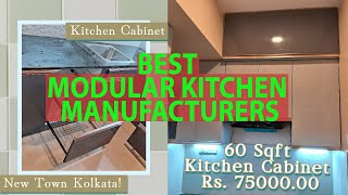 7500000 60sqft Modular Kitchen Cabinet Price Kolkata New Town West Bengal India  Kolkata Interior [upl. by Airaet]