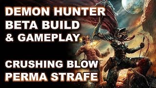 Diablo 3 Reaper of Souls BETA Perma Strafe Crushing Blow Demon Hunter Build amp Gameplay Rifts [upl. by Marris]