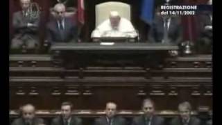 Giovanni Paolo II al Parlamento Italiano parte 1 [upl. by Nnomae]