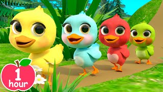 5 Colorful Rainbow Little Ducks  Newborn Baby Songs amp Nursery Rhymes [upl. by Htessil143]