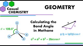 How to Calculate the Bond Angle in Methane  Cosine Rule and Vector Dot Product Methods [upl. by Sammer824]