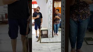 Glass Prank🤣🤪 achacho glass prank scary comedy funny husbandwifecomedy youtube shorts new [upl. by Airdnahs]