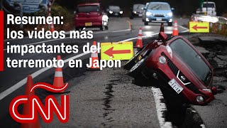 Resumen de las imágenes más impactantes del terremoto magnitud 75 en Japón [upl. by Nirred]