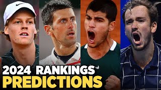 Top 10 ATP Rankings 2024 Predictions  Tennis Talk News [upl. by Aleet494]