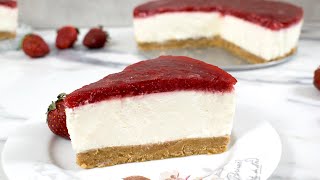 🍓 Čizkejk sa jagodama  ne peče se  fantazija ukusa  Strawberry Cheesecake [upl. by Skyler]