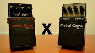 Boss Metal Zone MT2 X Boss Metal Core ML2 [upl. by Htebzil]