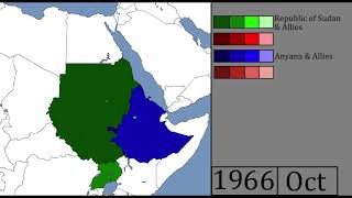 First Sudanese Civil War  Every Month 195572 [upl. by Iluj]