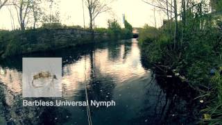 Fly Fishing Barbless Wild River Nymphs On An Urban Stream [upl. by Maris412]