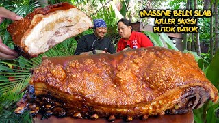 MASSIVE CRISPY LECHON BELLY SLAB  SPECIAL PUTOK BATOK COOKING [upl. by Badr]