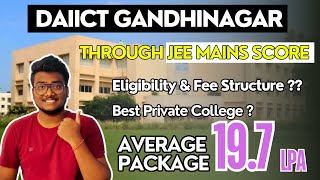 DAIICT Admissions 2024  Based on JEE Mains Percentile daiict [upl. by Nageam417]