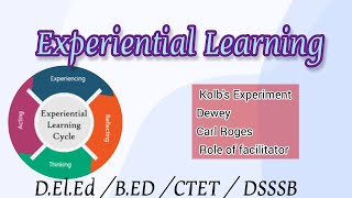 Experiential Learning  Kolbs Experiment  Dewey Carl Roges Role of facilitator [upl. by Ja]