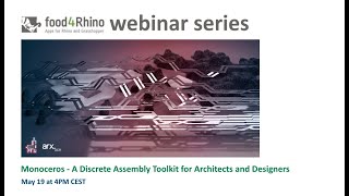 food4Rhino webinar Monoceros  A Discrete Assembly Toolkit for Architects and Designers English [upl. by Holbrook]