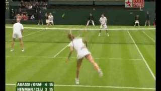 AgassiGrafHenmanClijsters Fun Mixed 09 Highlights [upl. by Ianaj709]