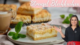 Locker leichter StreuselBlechkuchen mit Joghurt  Kikis Kitchen Blechkuchen mit Streuseln [upl. by Dympha]