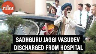 Sadhguru Jaggi Vasudev discharged from Indraprastha Apollo Hospitals after surgery in head [upl. by Htaek]