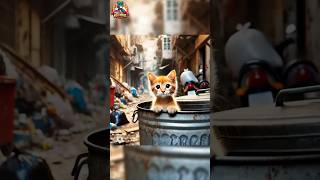 A small kitten leaves a surprise in a cup cat kitten cute story [upl. by Lockhart764]