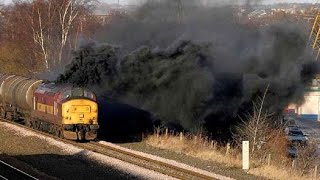 Crazy Old DIESEL LOCOMOTIVE Engines Cold Start and Sound [upl. by Tarsuss]