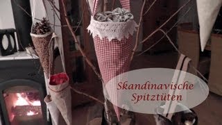 DIY  Spitztüten aus Stoff nähen I schwedische Weihnachtsdeko selber machen I Nähanleitung I How to [upl. by Nygem]