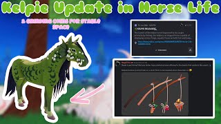 KELPIE UPDATE in Horse Life Plus grinding coins for stable space  Horse Life Roblox [upl. by Refitsirhc]