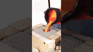 Melting Copper Wire into Axe  Bronze Casting [upl. by Enileme153]