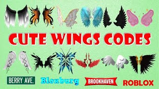 ROBLOX WINGS ID CODES amp LINKS  Brookhaven Bloxburg Berry Avenue amp other games  ROBLOX [upl. by Olly]