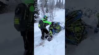 How To Quickly Unstuck Your Snowmobile shorts [upl. by Sabino791]