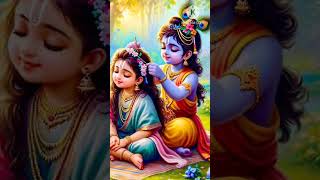 🌹राधा कृष्ण कितना सुंदर लग रहा है 🥰Radhekrishna🌷shorts video [upl. by Hoy]