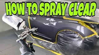 Car Painting How to Spray Clearcoat [upl. by Anilecram]