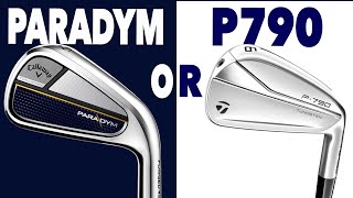 SHOCKINGLY DIFFERENT  Taylormade P790 vs Callaway Paradym irons [upl. by Nauqas]