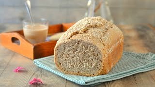 Pan de cerveza espelta y copos de avena en panificadora [upl. by Hares]