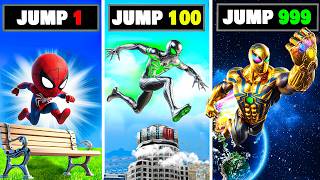 SPIDERMAN Upgrades with Every Jump in GTA 5 RP [upl. by Notserk736]