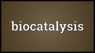 Biocatalysis Meaning [upl. by Faith]