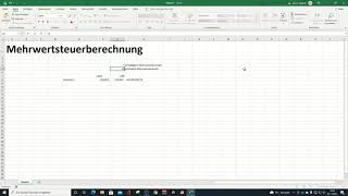 Mwst richtig berechnen mit Microsoft Excel brutto  netto 197 Mehrwersteuer [upl. by Amahcen]