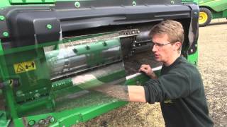 COMBINE FEEDER HOUSE AND HEADER JohnDeere explained [upl. by Anitteb]