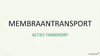 Actief transport [upl. by Esimorp]